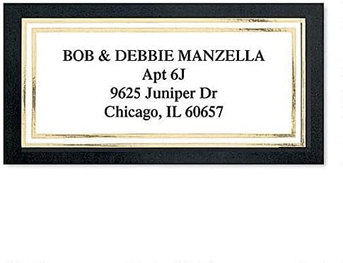 Colorful Images Black and Gold Foil Metallic Return Address Labels | Black and Gold Foil Metallic, 144 Count, Self-Adhesive on Flat-Sheet Labels, Customize with Name & Shipping Address