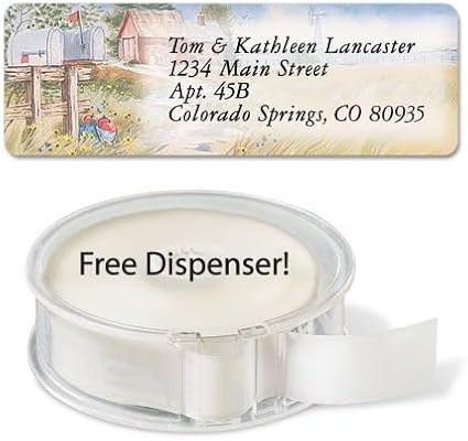 Colorful Images Personalized Return Address Labels | American Countryside, 500 Count, Self-Adhesive, With Dispenser, Customize with Name & Shipping Address