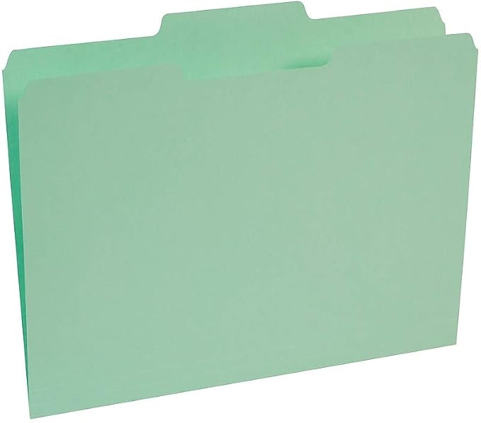 Staples Colored File Folders, Letter Size, 3‑Tab Top‑Tab Design, Assorted Pastel Colors, Durable Paper Stock, 100/Box