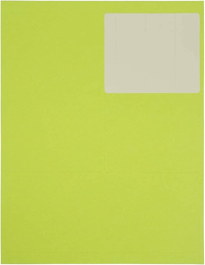 JAM PAPER Shipping Address Labels - Large - 3 1/3 x 4 - Lime Green - 120/Pack
