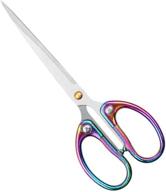6.3-inch Small Craft Scissors, Sharp Blades Office Scissors for Desk, Stainless Steel All Purpose Scissors for Office, Home, School, DIY, Sewing, Fabric (Colorful)