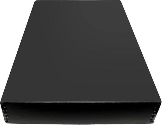 Lineco Museum Archival Storage Box, Drop Front, 13.75x19.75x3 in, Black | Acid-Free with Metal Edge, Preserves Picture Longevity, Organize Photos, Newspapers, Prints, Documents, Crafts, DIY