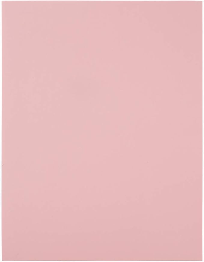 JAM PAPER Full Sheet Shipping Labels - Printable Sticker Paper - 8 1/2 x 11 - Baby Pink Pastel - 10 Full Pages/Pack