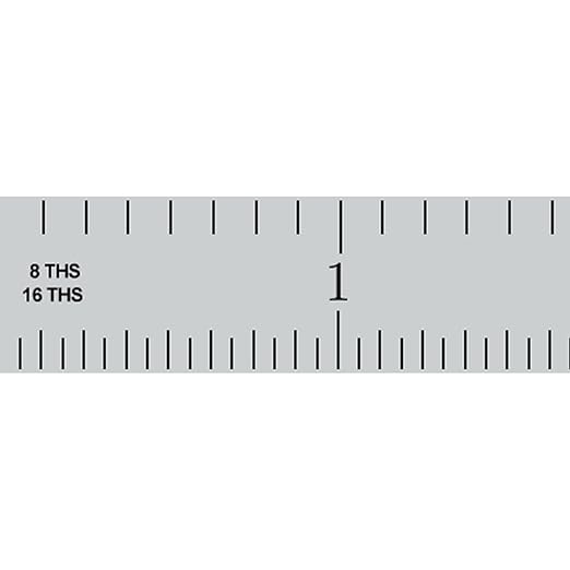 PEC Tools 12" Metal Ruler, Flexible Stainless Steel Rule, 4R Graduation, Made in USA