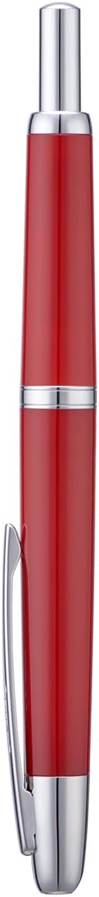 Jinhao 20 Press Retractable Fountain Pen Extra Fine Nib with Converter Resin Writing Gift Pen, Wine Red