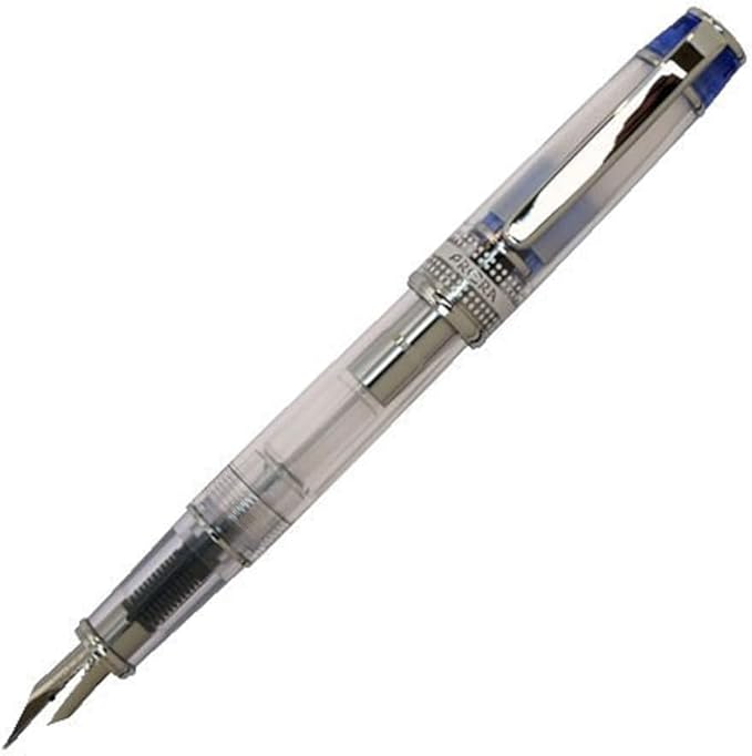 Iro-Ai Pilot Fountain Pen Transparent Blue Fine Point P-FPR-1-TL-F With Original Stylus Ballpoint Touch Pen