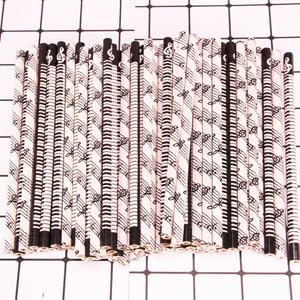 68 PCS Music Pencils with Musical Instruments Patterns - HB Wooden Pencils for School Teachers and Artists