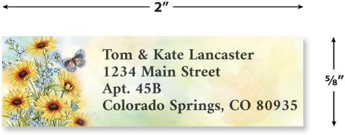 Colorful Images Return Address Labels | Nature's Grace Floral, 240 Count, Self-Adhesive, Personalize with Name & Address