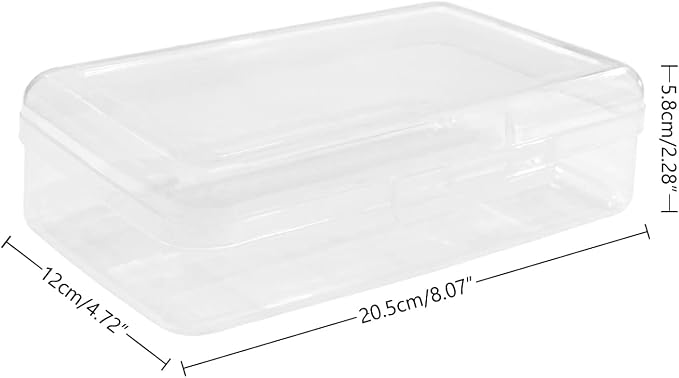 Ykimok Large Capacity Clear Pencil Case, Plastic Pencil Boxes Stackable Design, Supply Boxes for Kids Boys School Classroom,1 Pack