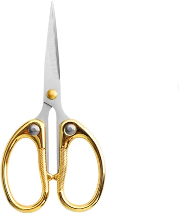 4.5" All Stainless Steel Office Scissors,Ultra Sharp Blade Shears,Sturdy Sharp Scissor for Office Home School Sewing Fabric Craft Paper Multipurpose Scissors Gold