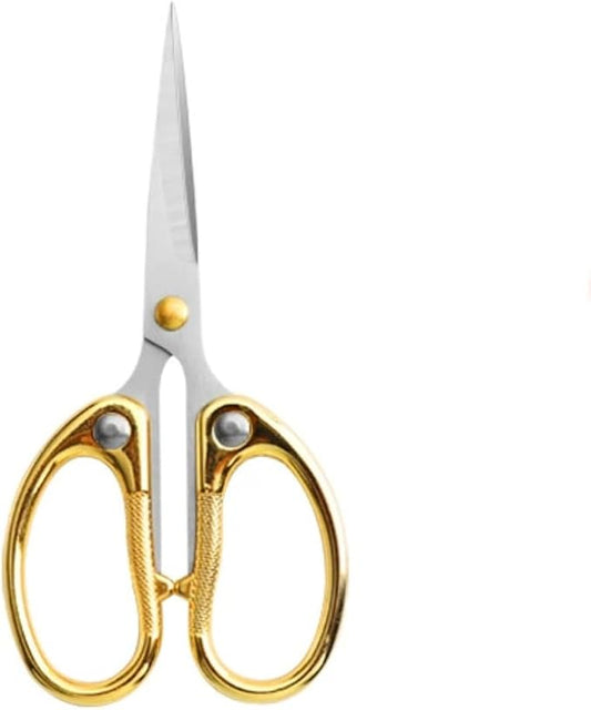 4.5" All Stainless Steel Office Scissors,Ultra Sharp Blade Shears,Sturdy Sharp Scissor for Office Home School Sewing Fabric Craft Paper Multipurpose Scissors Gold