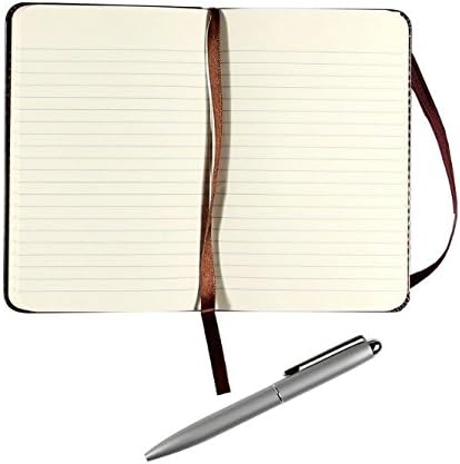 C.R. Gibson Genuine Bonded Leather Journal, By Markings, Smyth Sewn Binding, 192 Ivory Colored Ruled Pages, Pocket On Inside Back Cover, Measures 3.5" x 5.5" - Small Brown (MJ3-4792)
