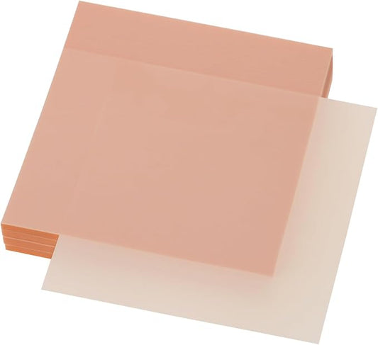 ONLYKXY 4 Pack Transparent Sticky Notes 3x3in Waterproof Self-Stick Book Tabs 200 Sheets PET Markers Sticky Notes Pad (Light Pink)