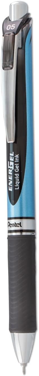 Pentel Gel Ink Pen, Retractable Gel Pen, 0.5mm, Needle Tip, Black Ink, 1 Pen (BLN75BPA)