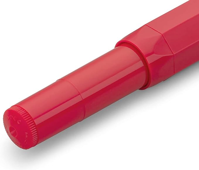 Kaweco CLASSIC SPORT Fountain Pen Red with 23 Carat Gold-Plated Steel Nib and Iridium Tip for Ink Cartridges I Sport Fountain Pen 13 cm I Nib: F (Fine)