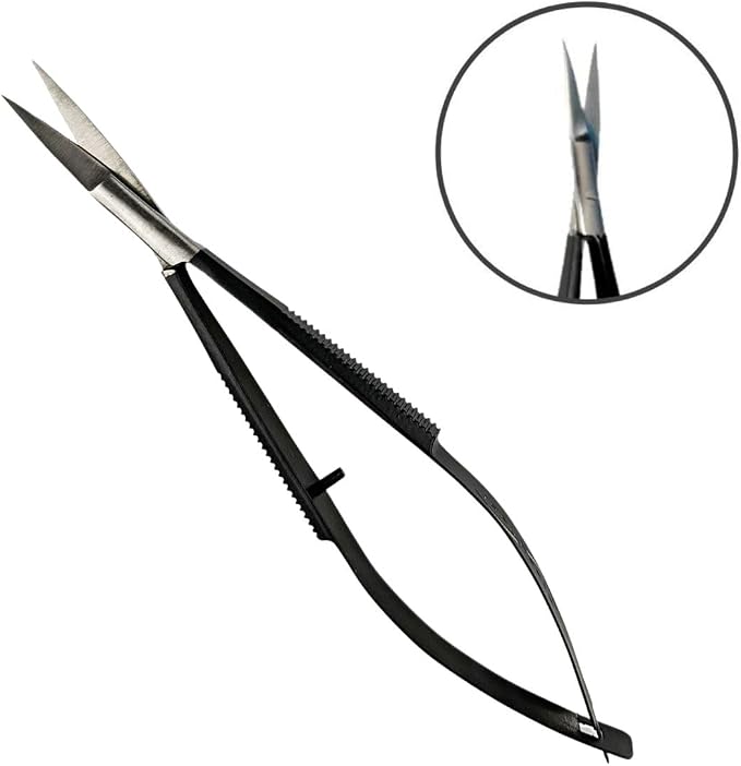 Joey Healy Precision Brow Scissor, Precision Brow Shaping Scissors, Ergonomic Spring Grip, Stainless Steel and Ultra-Maneuvering Eyebrow Trimmers