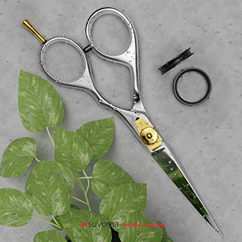 Suvorna Beard Scissors & Mustache Scissors for Men | 5" Small Scissors for Grooming, Trimming, Cutting & Shaping Facial Hair | Japanese Steel Precision Grooming Scissors for Barbers, Home & Salon Use.