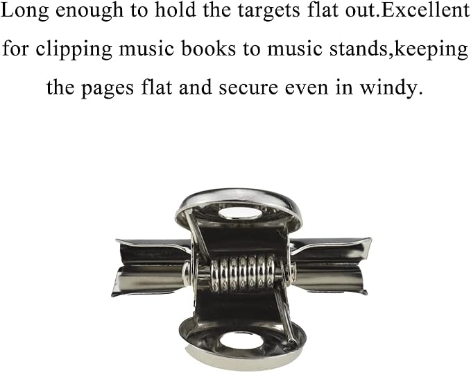 HAHIYO 1.25inch Silver Bulldog Clips Metal File Hinge Binder Clips Clamps Save Space Strong Spring Jaws Rock Solid Grip Book Lay Flat Deburred Edge for Hang Photos Wall Grid Dog Food 20PCS
