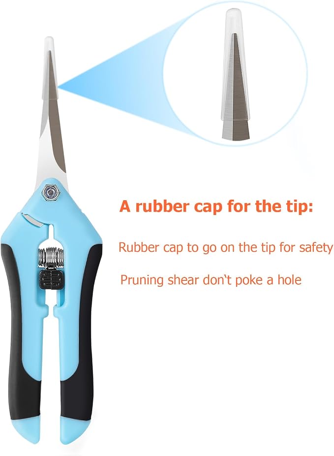 4 Pack Pruning Shears, 6.5 Inch Garden Scissors Gardening Hand Pruning Snips with Straight Stainless Steel Precision Blades for Gardening Flower Plant Precise Trimming and Pruning Maintenance