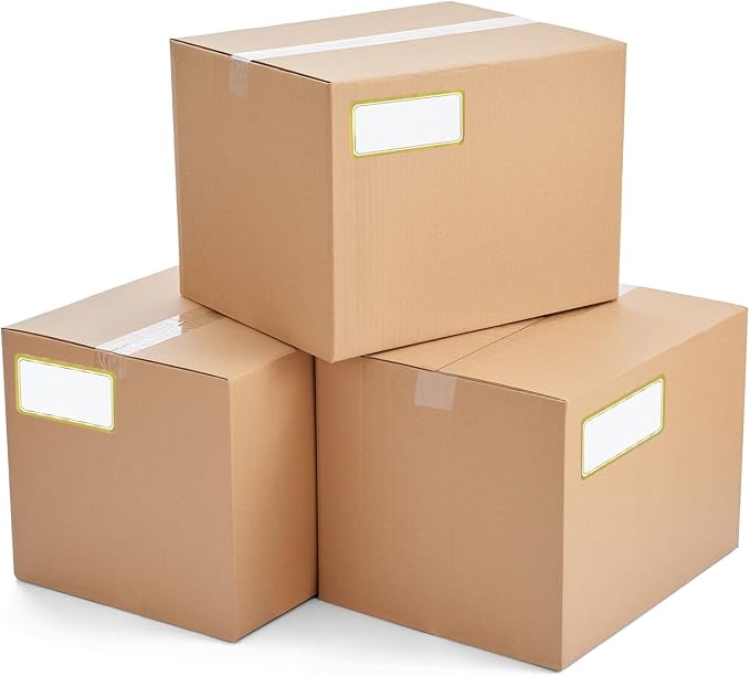 20 Sheets Printable Shipping Labels Matte White with Metallic Gold Border, Writable Printable Adhesive Sticker Blank Shipping Labels(10 Pieces/Sheet,2 x 4 Inch)