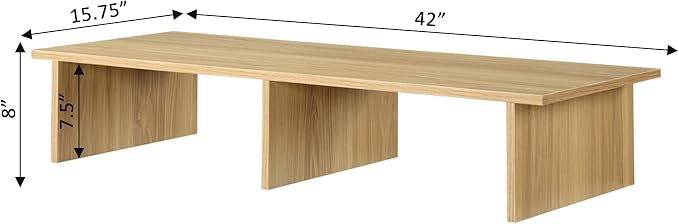 Convenience Concepts Designs2Go TV/Monitor Riser for TVs up to 46 Inches, Light Oak
