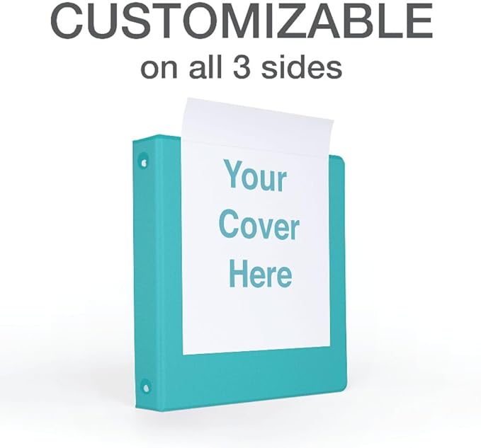Oxford Cardinal 3 Ring Binders, Binders for School and Office, Durable 1.5 Inch, Round Rings, Holds 350 Sheets, ClearVue Presentation View, Non-Stick, Assorted Bright Colors, 8 Pack (79553)