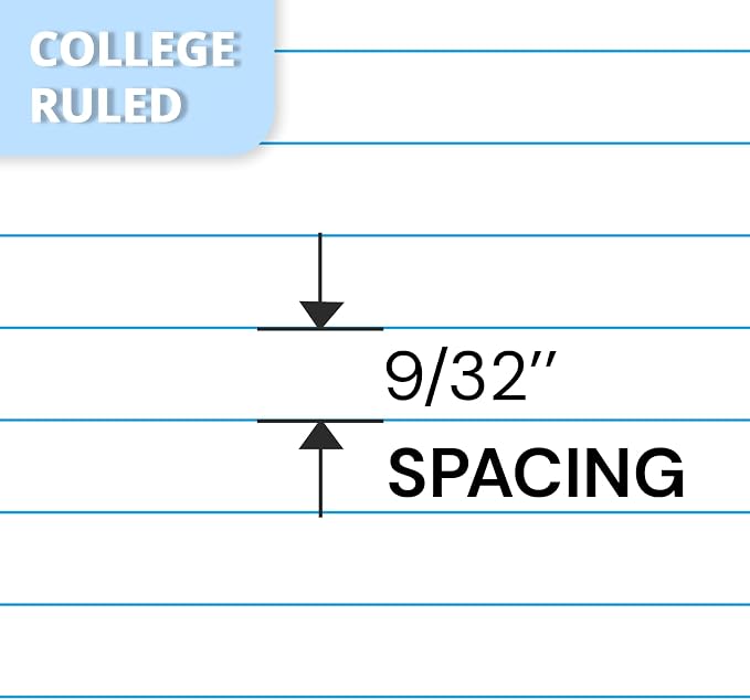 ONAVIA 2 Subject Spiral Notebook College Ruled 6 Pack, 200 Pages, Assorted | 100 ct, 6 x 9.5 in, Poly Cover, 2 Dividers, Double-Sided Pockets, Notebook for School, Study