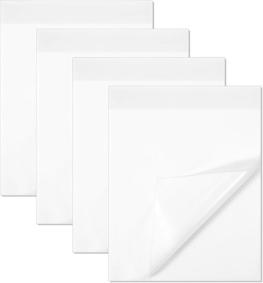 200 Sheets Large Transparent Sticky Notes, 11x8.5 Inch See Through Sticky Notes - Clear Waterproof Translucent Self-Adhesive Paper, PET Material, Ideal for Office Annotating & Organizing