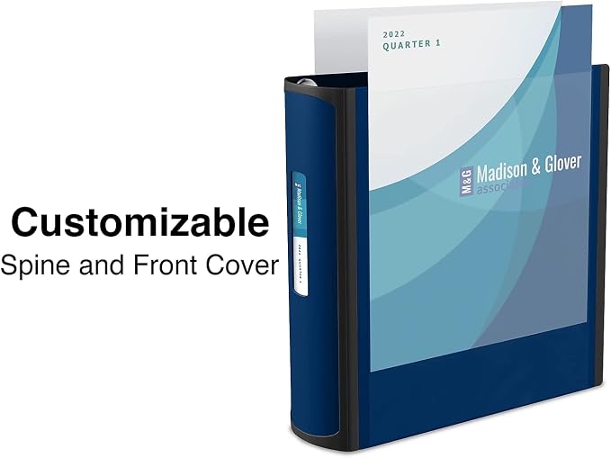 Staples 3‑Inch 3‑Ring Better Binder, Durable View Binder for Office & School Organization, Navy Blue, 2‑Pack