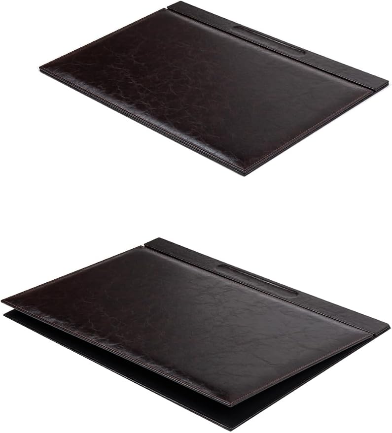 Bonded Leather Desk Organizer Set – Executive 12-Piece Desk Pads, Name Plate, Pens, Coasters & Office Accessories – Office Organization & Decor