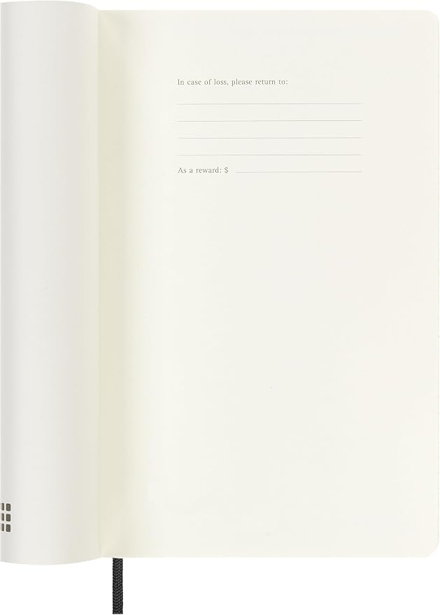 Moleskine Classic 18 Month 2026-2027 Weekly Planner, Soft Cover, Large (5" x 8.25"), Black, 208 pages