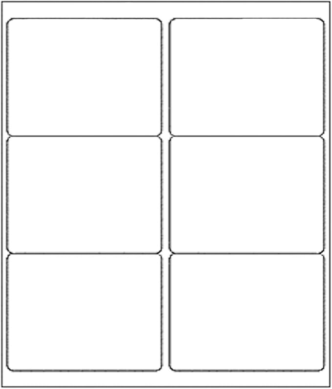 3 1/3" x 4" Printable Label White 500 Sheets, Sticker Label Paper for Laser and Inkjet Printers Compatible 5164 8164 Shipping Address Labels