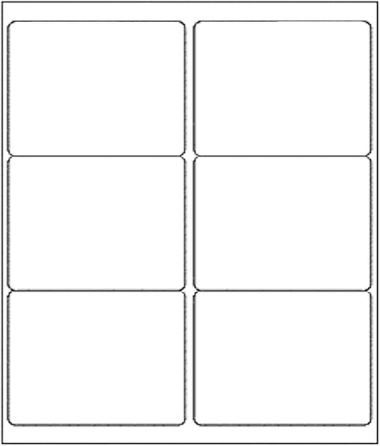 3-1/3" x 4" Shipping Address Label 2000 Sheets, Laser&Inkjet Printer Label 8.5x11in Printable Sticker Paper 6up/Page, White Mailing Labels for Package Envelope