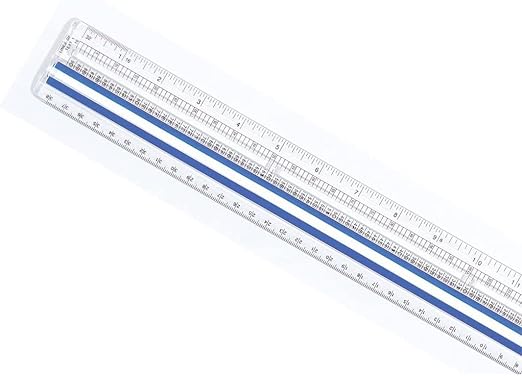 Westcott Data Processing Magnifying Ruler, 2X Magnification, 1/16-Inch & Tenths Scales, Back-to-School, School Supplies, Classroom Supplies, 12-Inch
