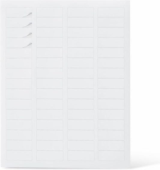 Amazon Basics Printable Address Labels, White, 2/3" x 1-3/4", 3000 Blank Mailing Labels