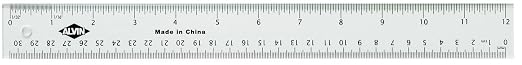 Alvin, Clear Acrylic Ruler, Scratch Resistant - 18 inches - T40-18