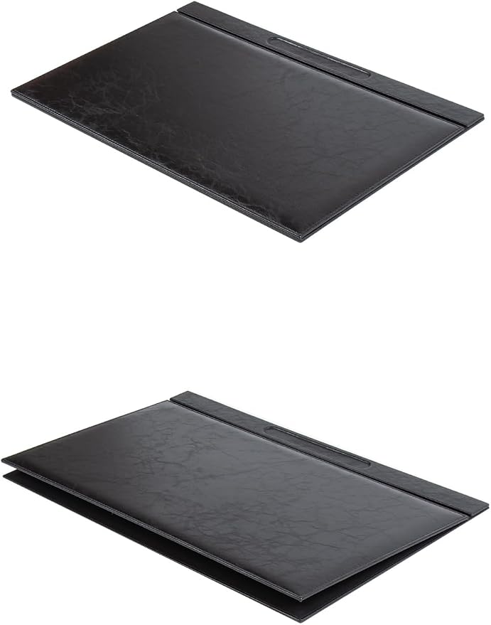 Bonded Leather Desk Organizer Set – Executive 12-Piece Desk Pad, Name Plate, Pens, Coasters & Office Accessories – Office Organization & Decor