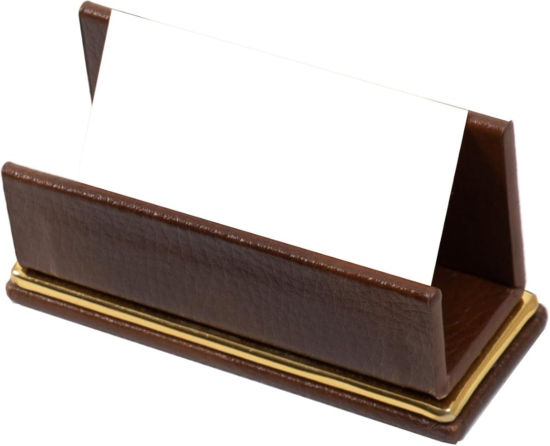 Cloud Luxury Leather Desk Set – 10 Piece Executive Desk Organizer with Desk Pad, Double Document Tray, Pen Holder, Memo Holder, Business Card Holder & Phone Stand – Gold Office Accessories (Tan)
