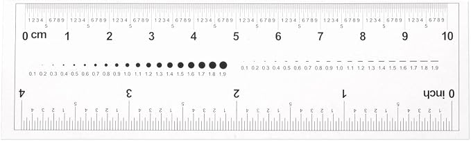 HARFINGTON Film Flexible 4 Inch 0.1mm Scale PET Plastic Folding Straight Ruler Calibration Soft Ruler Measuring Tool for Factory, Transparent