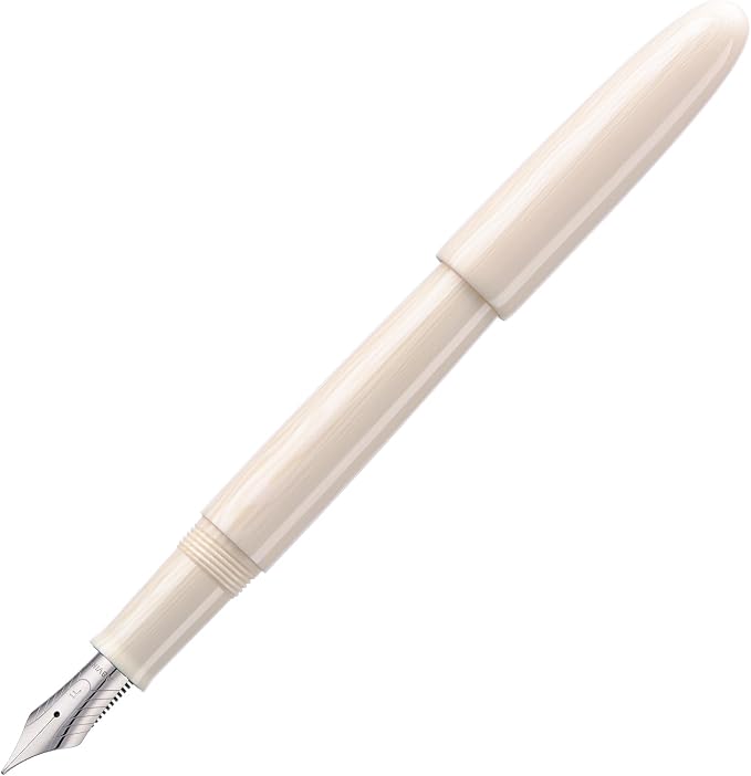 Asvine C80 Fountain Pen #8 Medium Nib Large Handcraft Pen with Converter Pen Box Collection Set (Ivory)