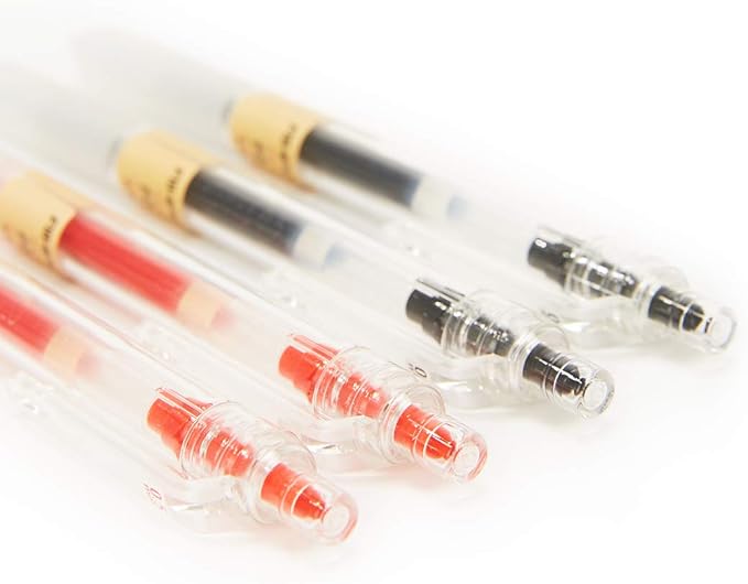 czxwyst X97 Retractable Gel Ink Pens 0.5mm Fine Point (Red Color 12-Pack)