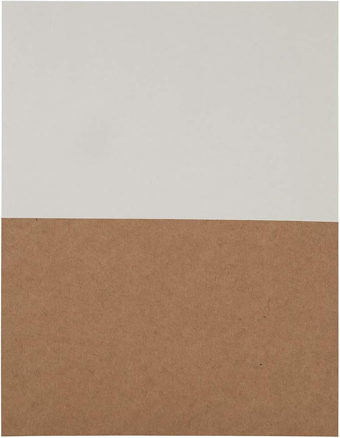 JAM PAPER Shipping Labels - Half Page - 5 1/2 x 8 1/2 - Brown Kraft - 50/Pack