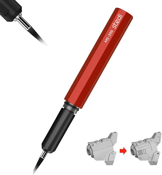 stedi Model Scriber Chisel 0.1mm Tungsten Steel for Panel Line Resin Models | Ultra-Fine 0.1mm Tip,Panel Line Deepening,Fine Detail Scribing,Gundam Model Kits,Scale Models,Panel Line Scribing