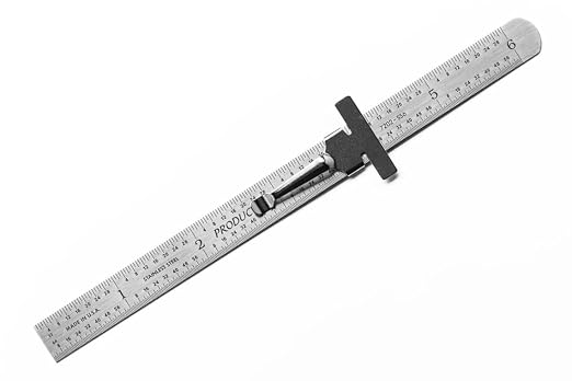 PEC Tools 6” Machinist Pocket Ruler – 3 Pack Bundle, Stainless Steel with Pocket Clip, Round End, 32nds and 64ths Graduations on Front, Decimal Equivalents Chart on Back, Made in USA