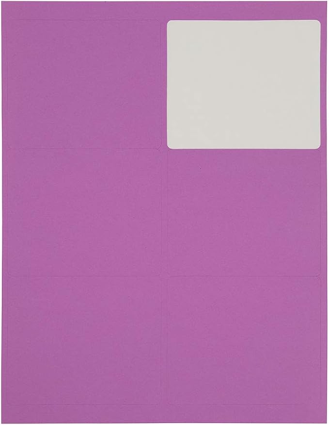 JAM PAPER Shipping Address Labels - Large - 3 1/3 x 4 - Violet Purple - 120/Pack