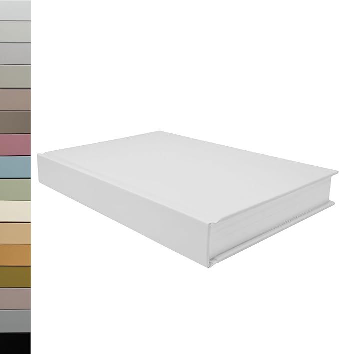 CovoBook™ Blank Hardcover | Premium Sketchbook Journal Guest Book | Photo Prop Home Decor (Ash, Size 9)