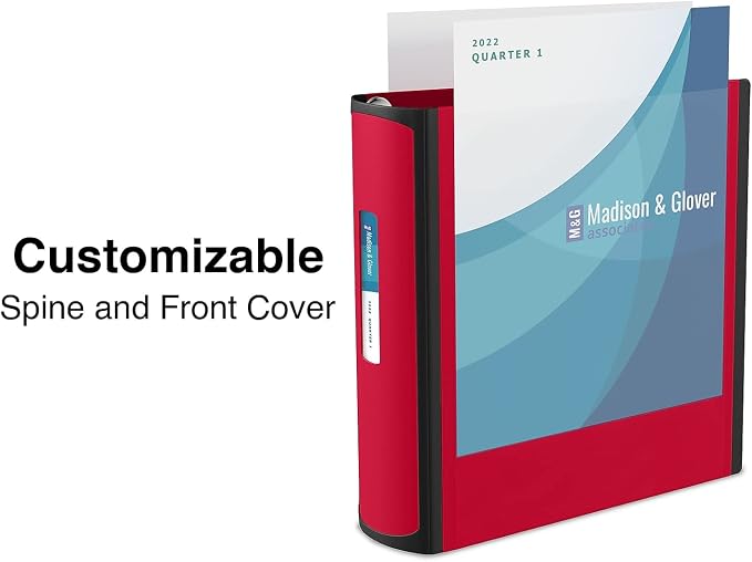 Staples Better Binder, 2" D‑Ring Heavy‑Duty 3‑Ring Binder, Red, Reinforced Spine, Holds 540 Sheets, Durable for Office, School & Presentations, 2‑Pack