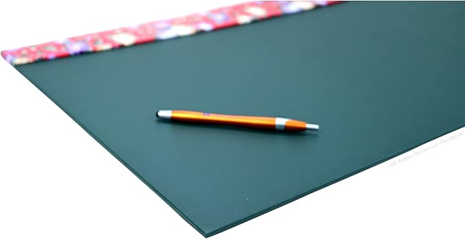 This Desk by Dacasso PU Leather Desk Set - Luxury Leather Desk Pad & Desk Organization Essentials - Office Organization & Executive Office Desk Decor - (Floral Red, 5 Piece)