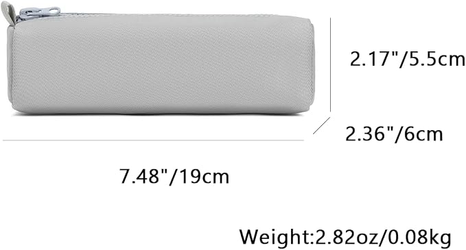 Pencil Case Lightweight and Durable Ideal Pencil Pouch for School and Office Supplies (Light Gray,Oxford)