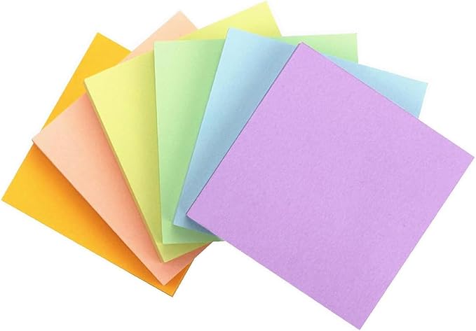 Early Buy Pop Up Sticky Notes 3x3, 6 Pads, 6 Pastel Color, 100 Sheets/Pad | repositionable adhesive, ideal for planners, reminders, and office organization